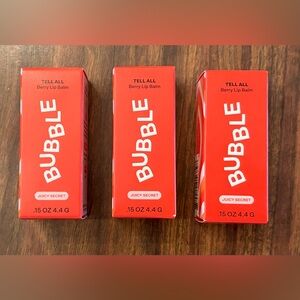 Bubble Tell All Juicy Secret Berry Lip Balm -  Set of 3